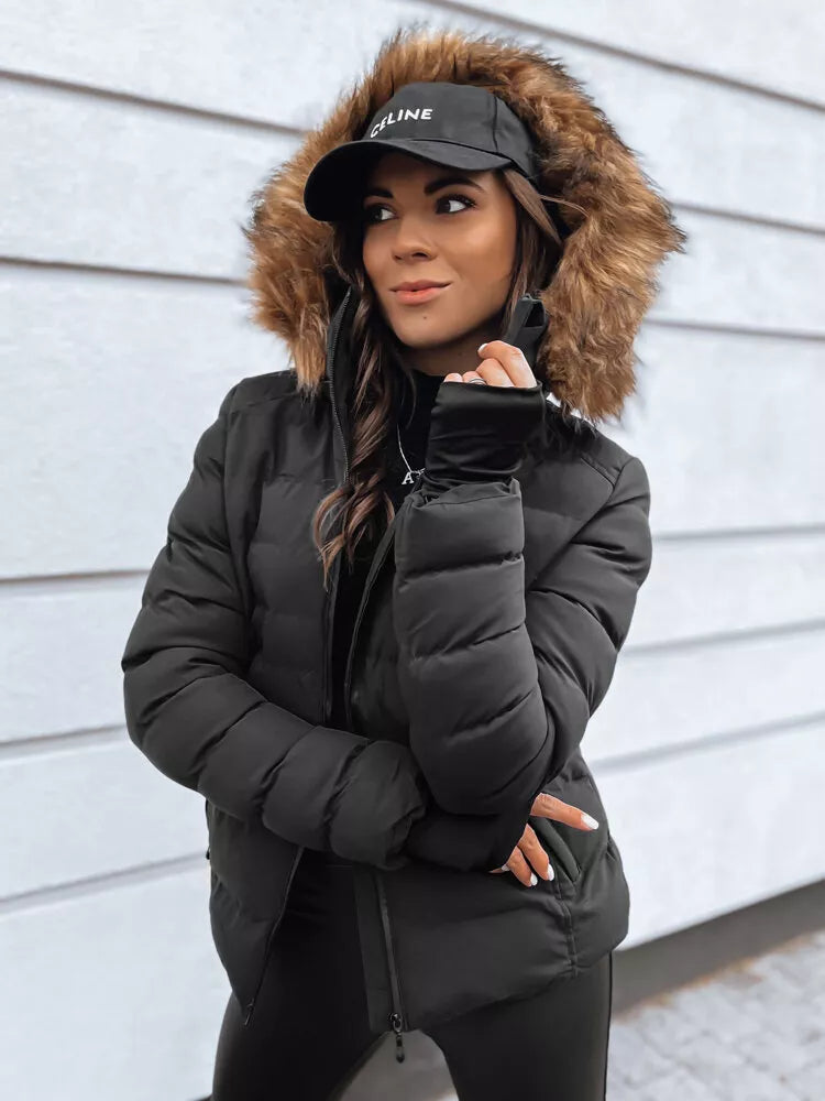Women's black winter jacket Paloma