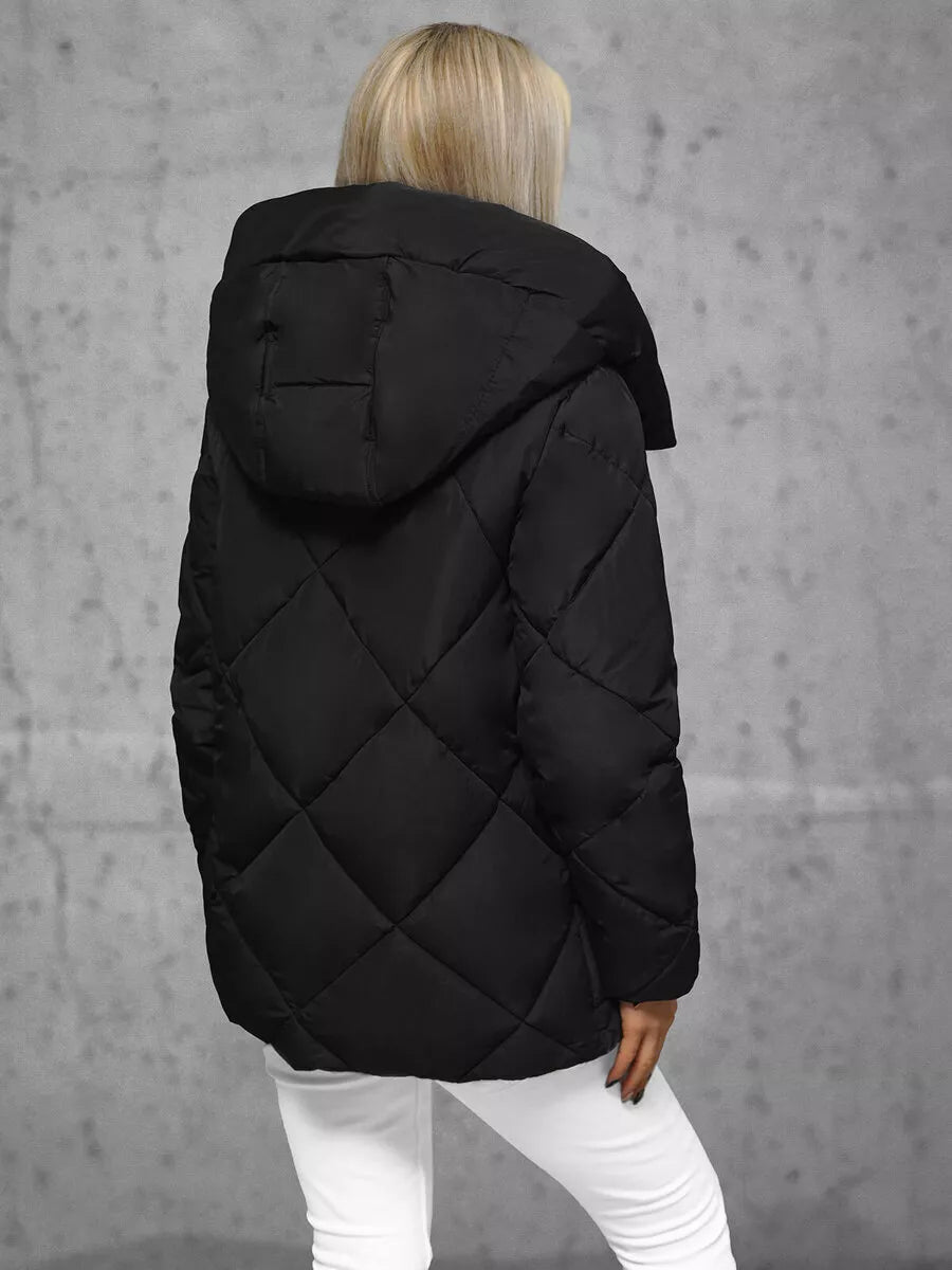 Women's black winter jacket Roma