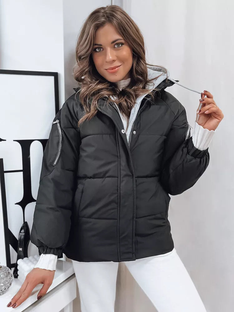 Women's black winter jacket Space