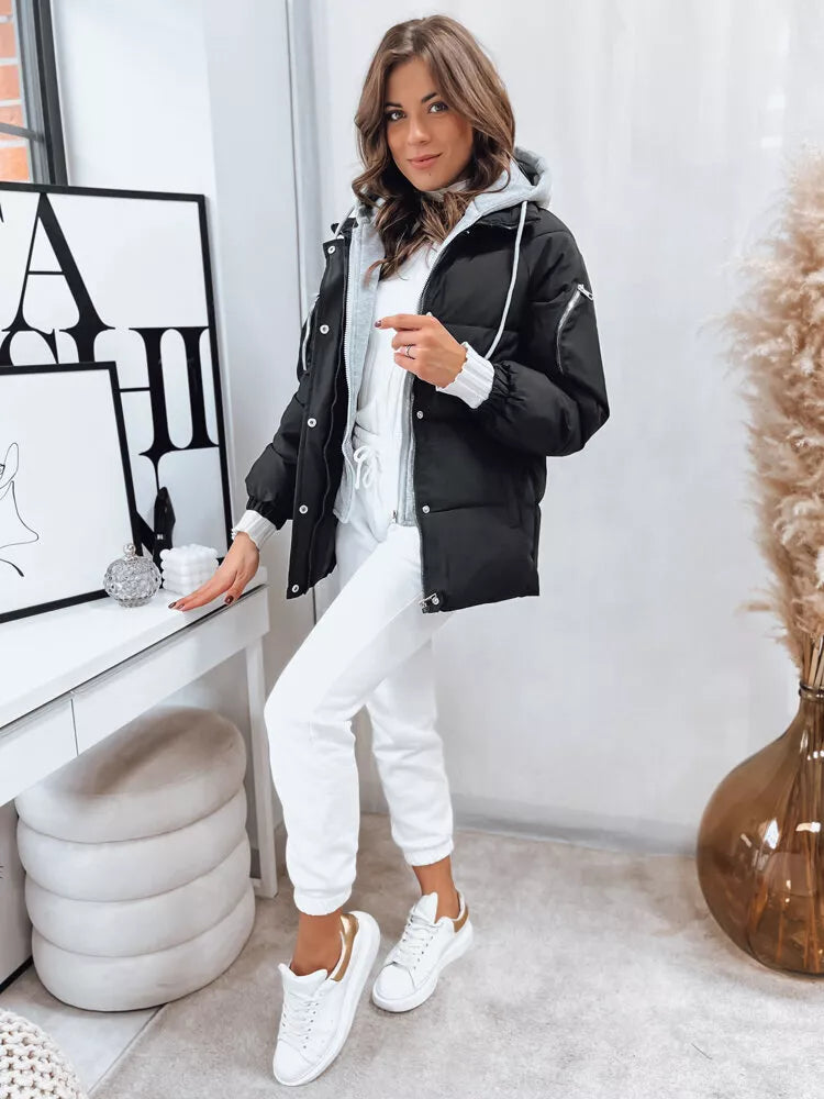 Women's black winter jacket Space