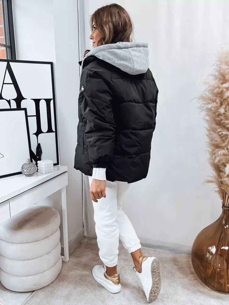 Women's black winter jacket Space