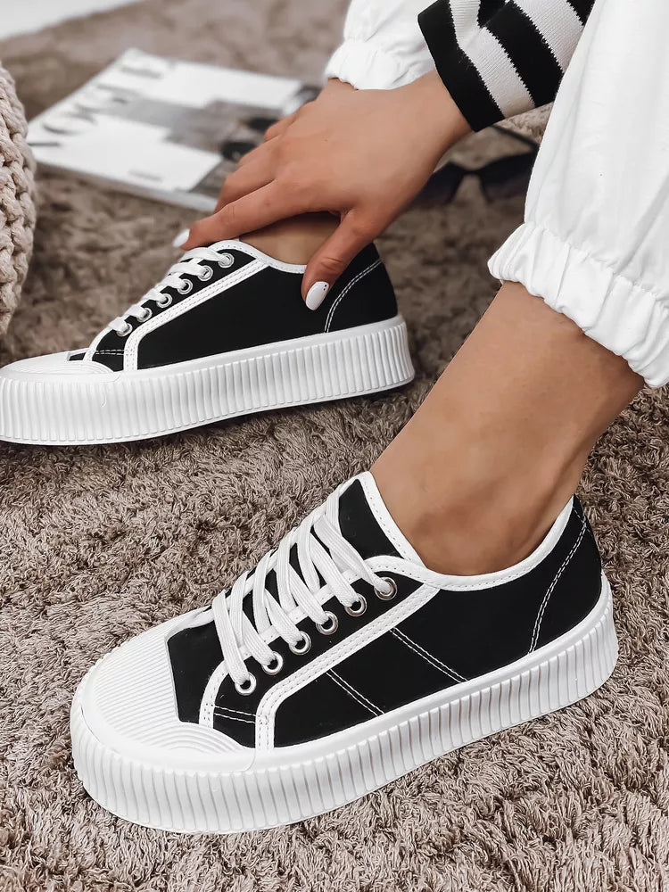 Women's black casual shoes Opin