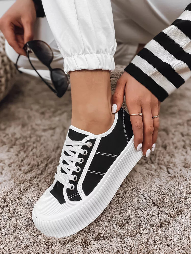 Women's black casual shoes Opin