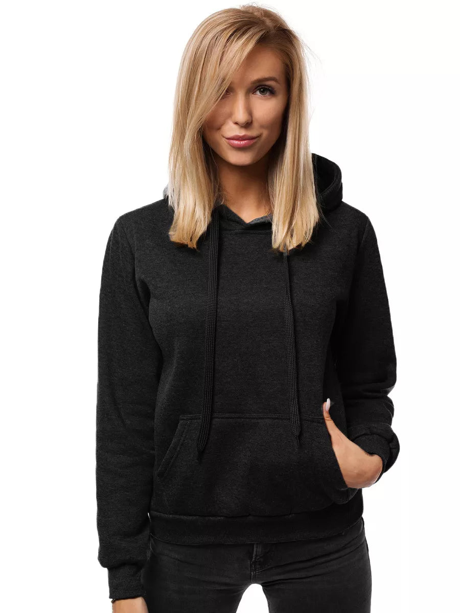 Black women's sweatshirt with a hood Molin