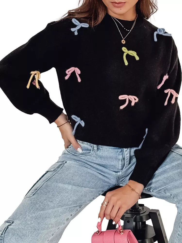 Women's black sweater Tula