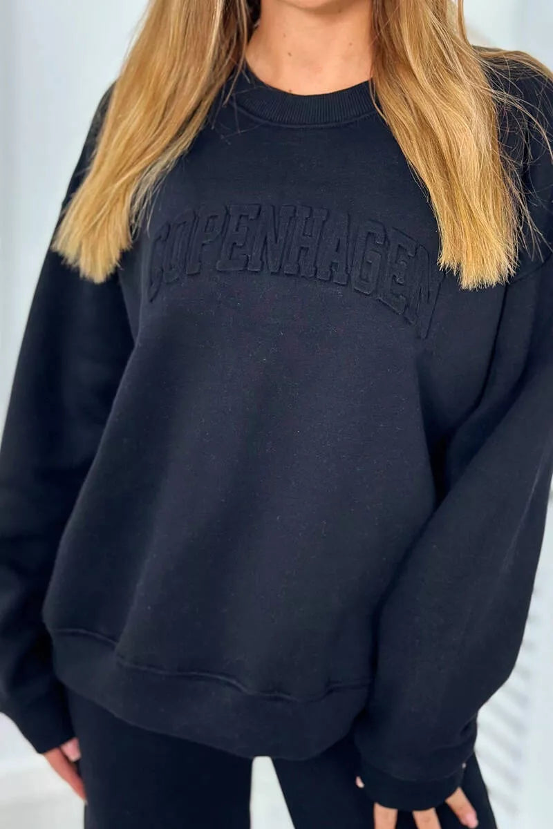Women's black Copenhagen set.