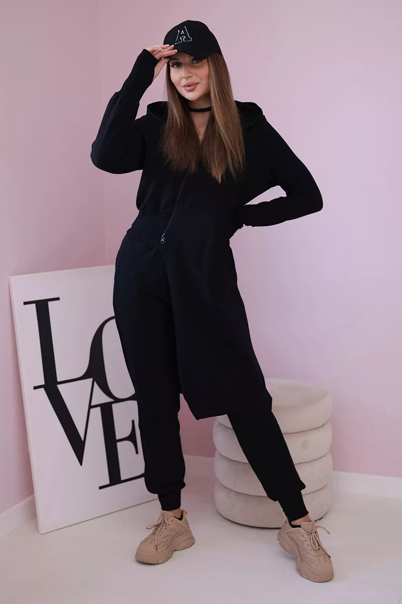 Women's black Donni set.