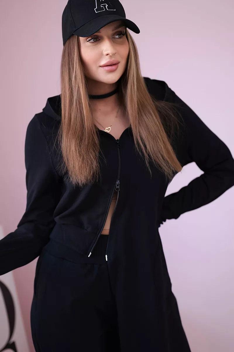 Women's black Donni set.