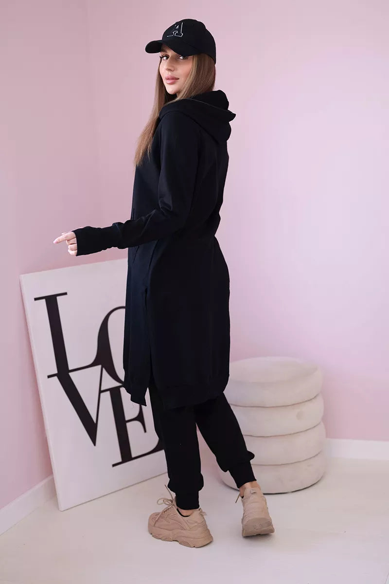 Women's black Donni set.