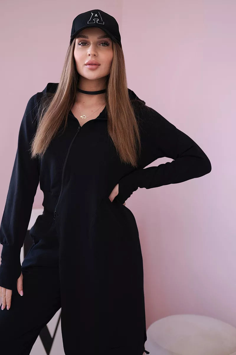 Women's black Donni set.