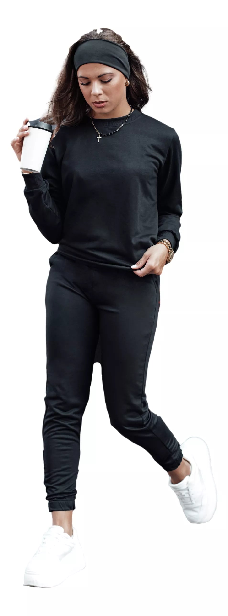 Women's black suit Milin