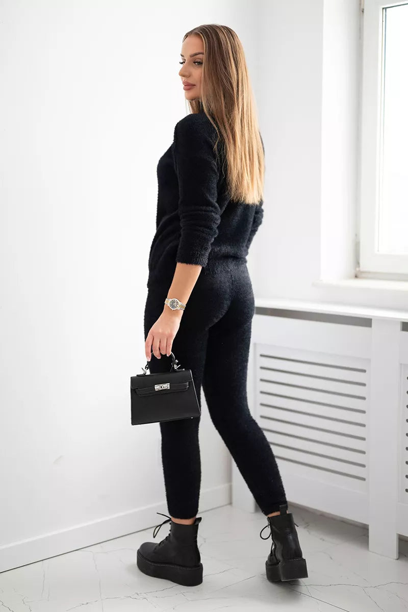 Women's black Minky set.