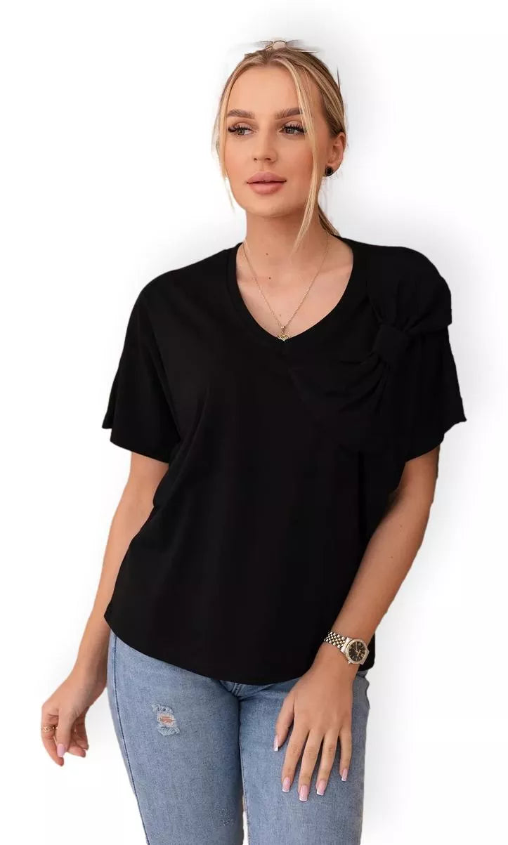 Women's black T-shirt Korin