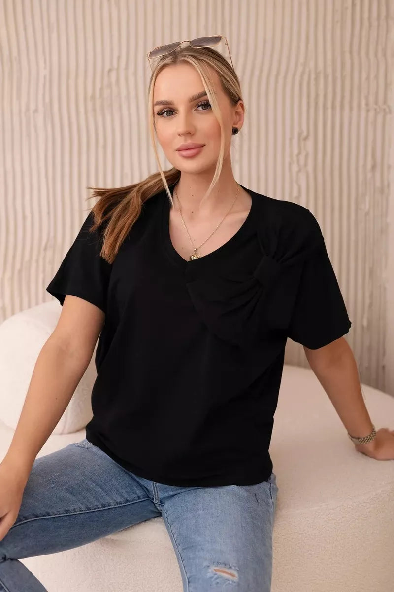 Women's black T-shirt Korin