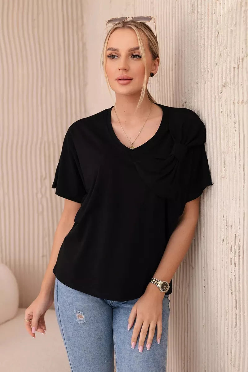 Women's black T-shirt Korin