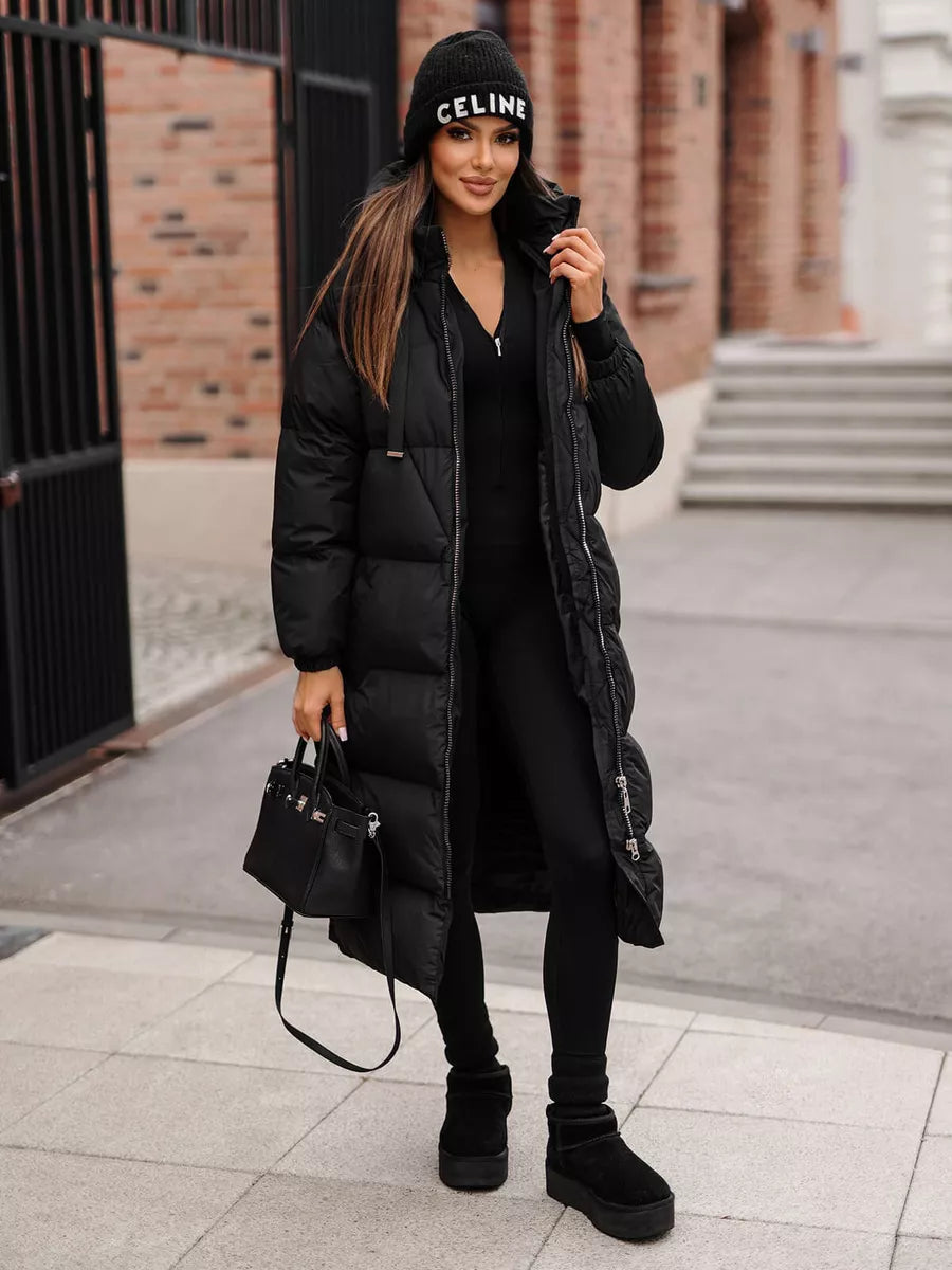 Women's black coat Izabel