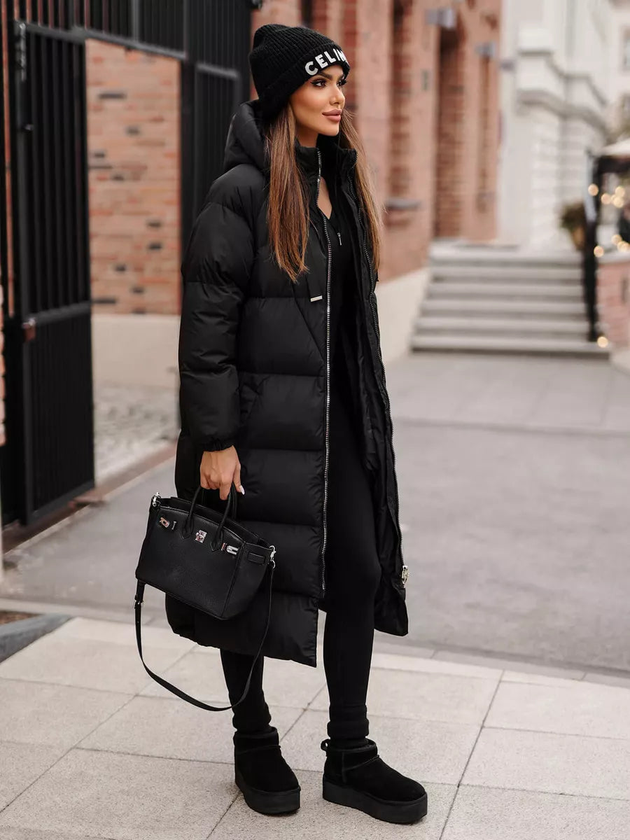 Women's black coat Izabel