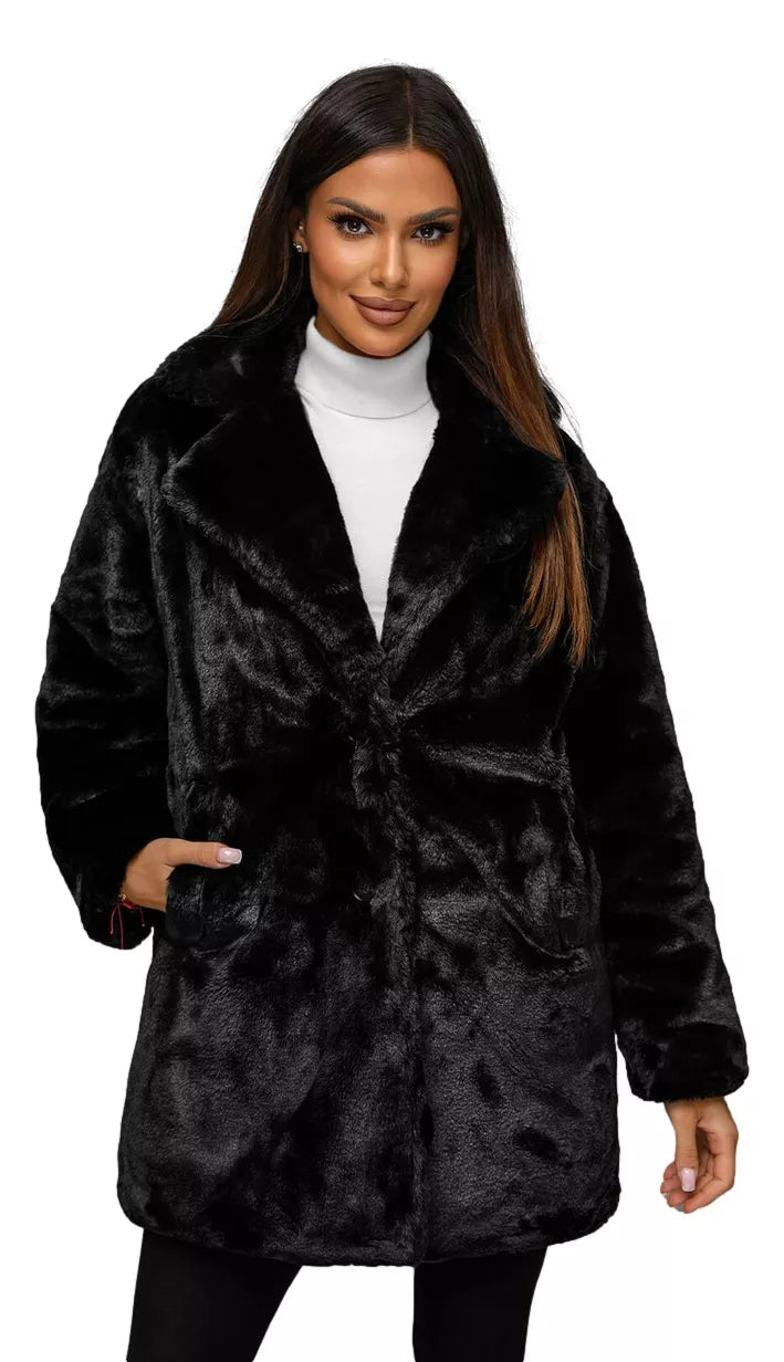 Women's black coat Klara