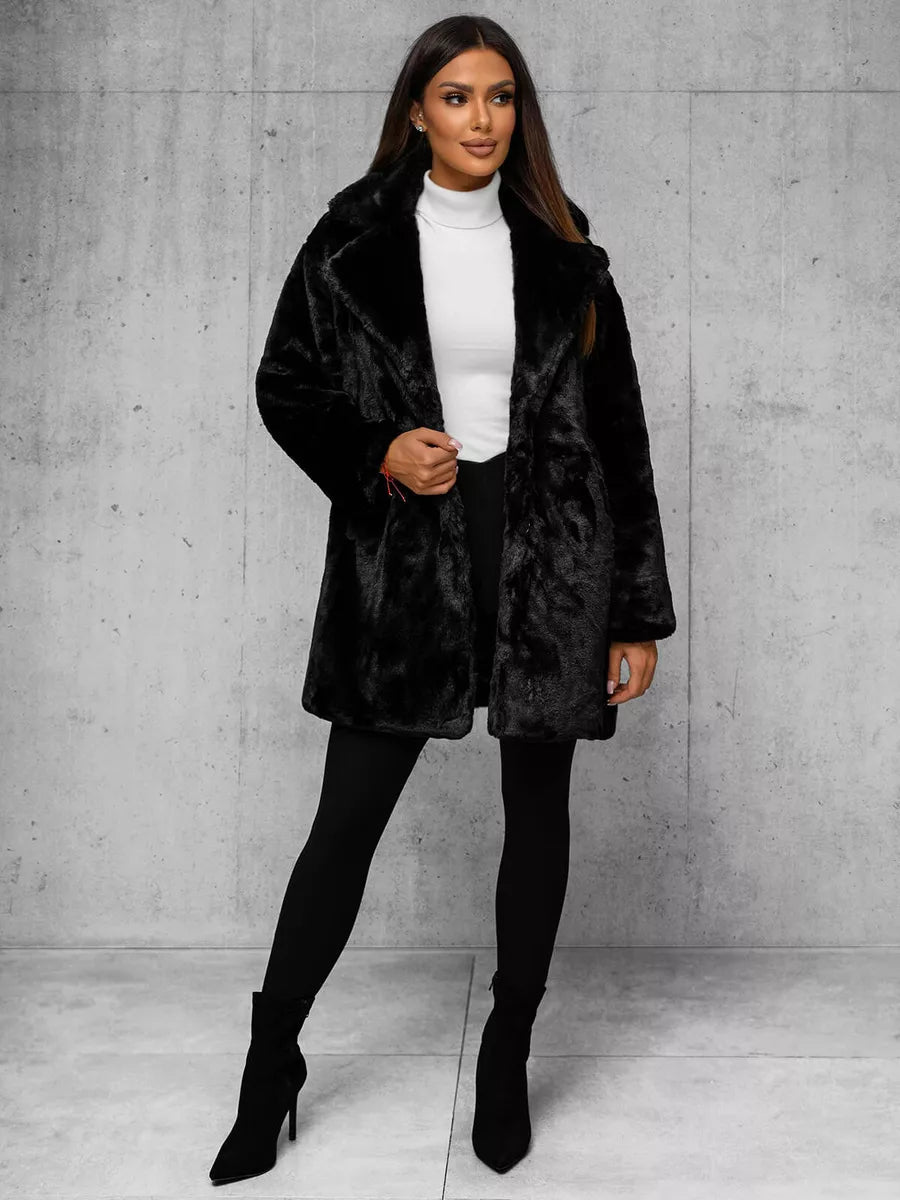 Women's black coat Klara