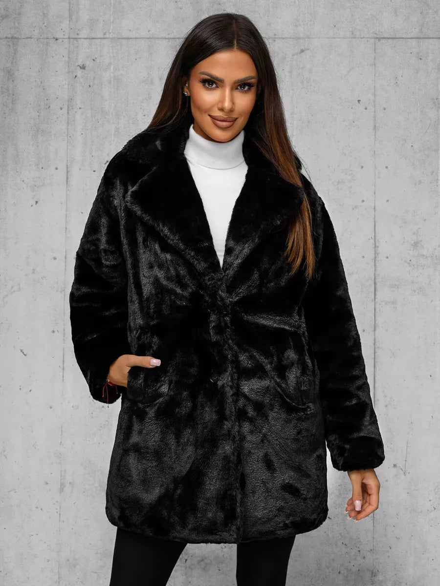 Women's black coat Klara