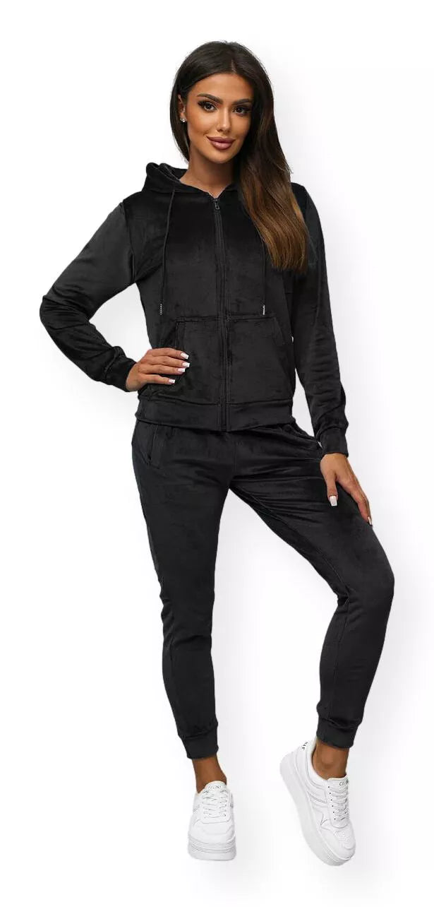Women's black velour set Softi