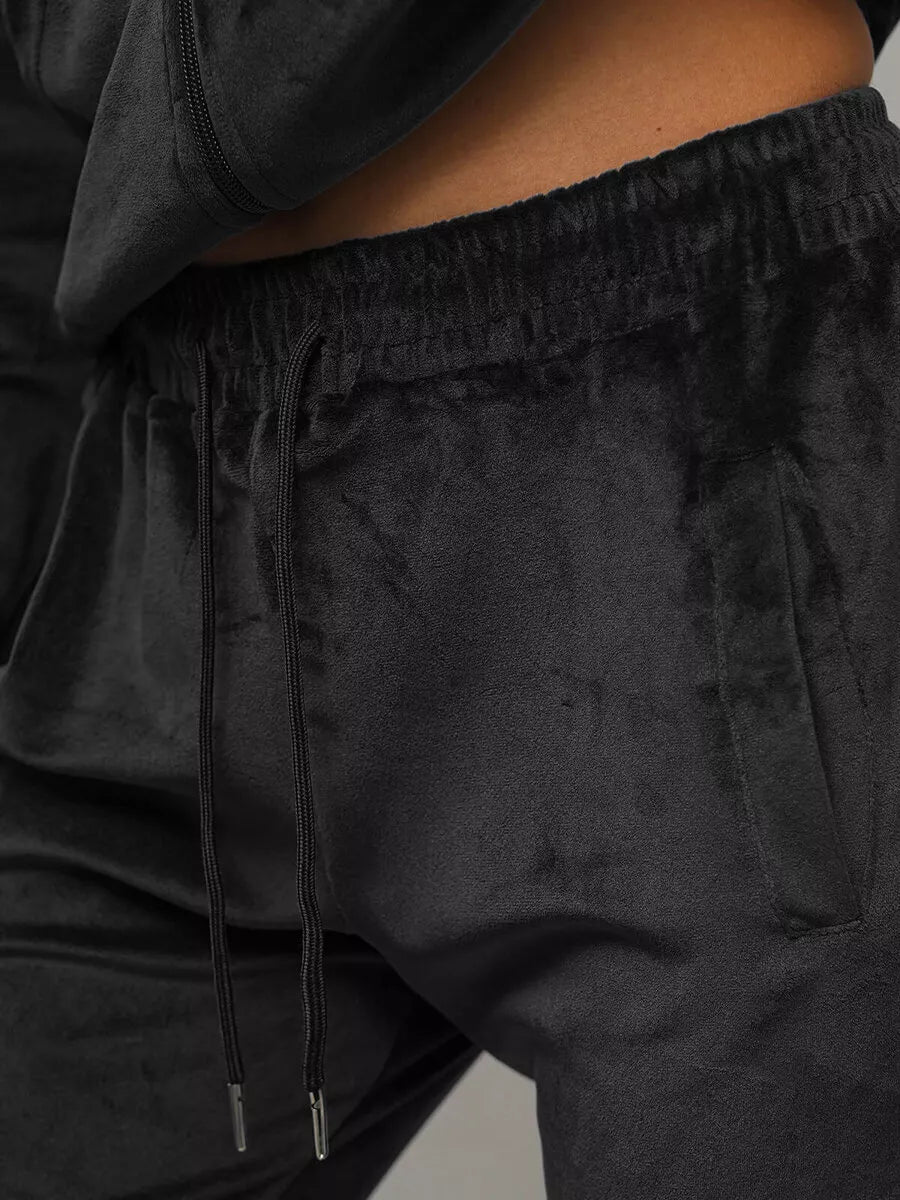 Women's black velour set Softi