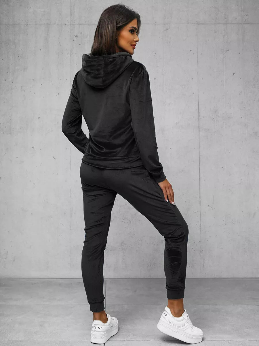 Women's black velour set Softi