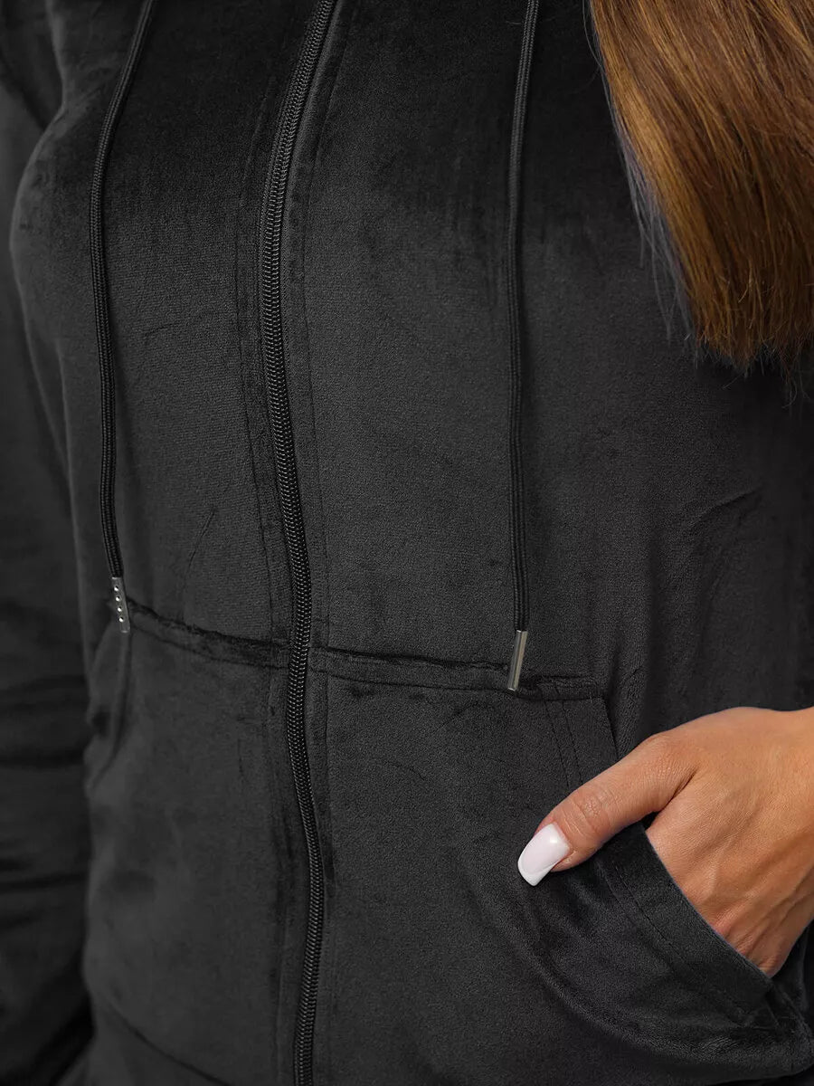 Women's black velour set Softi