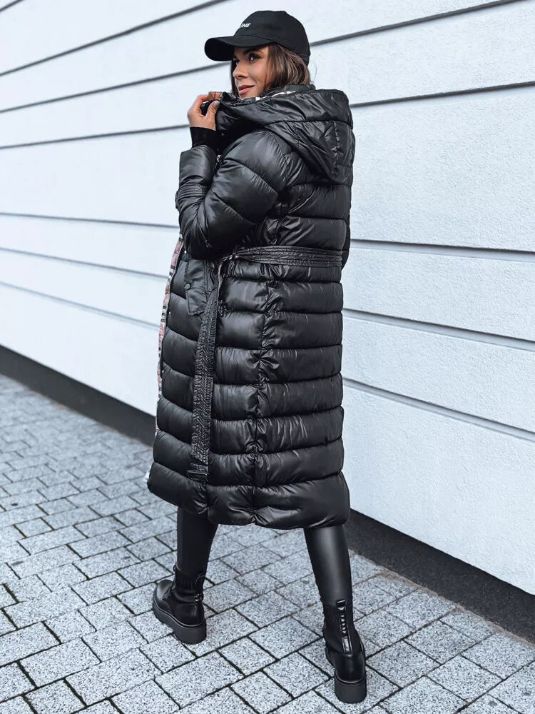 Women's black winter coat Flake