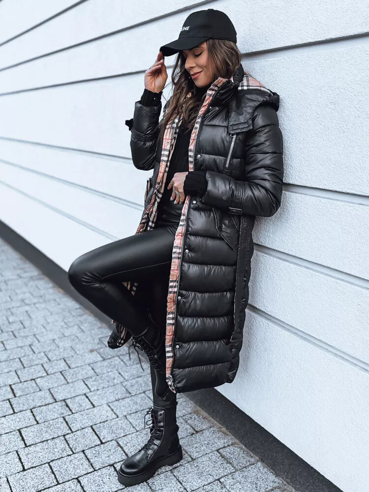 Women's black winter coat Flake