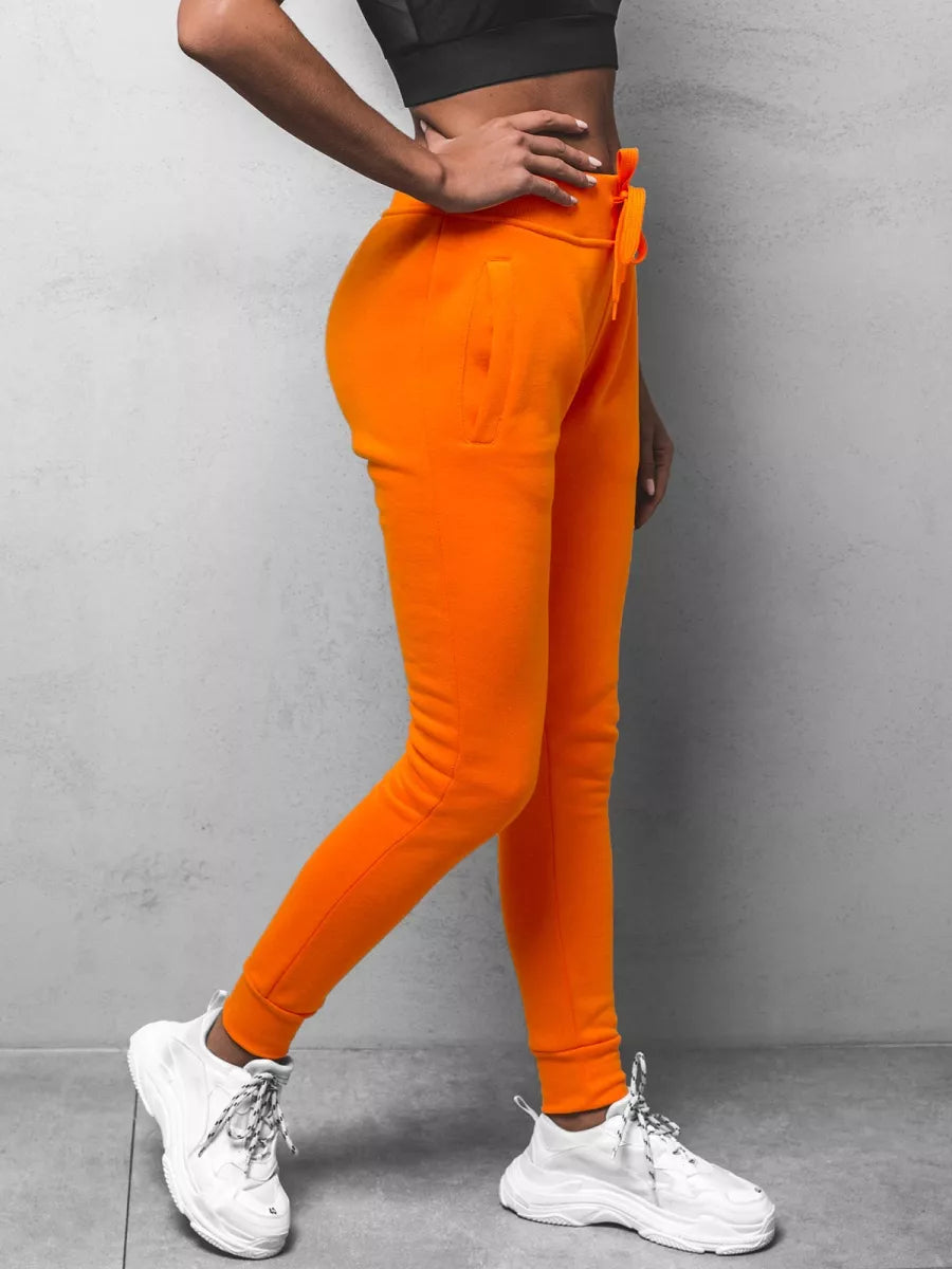 Women's orange casual pants Flor