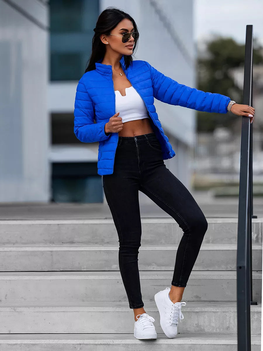 Bright blue women's spring jacket Doli