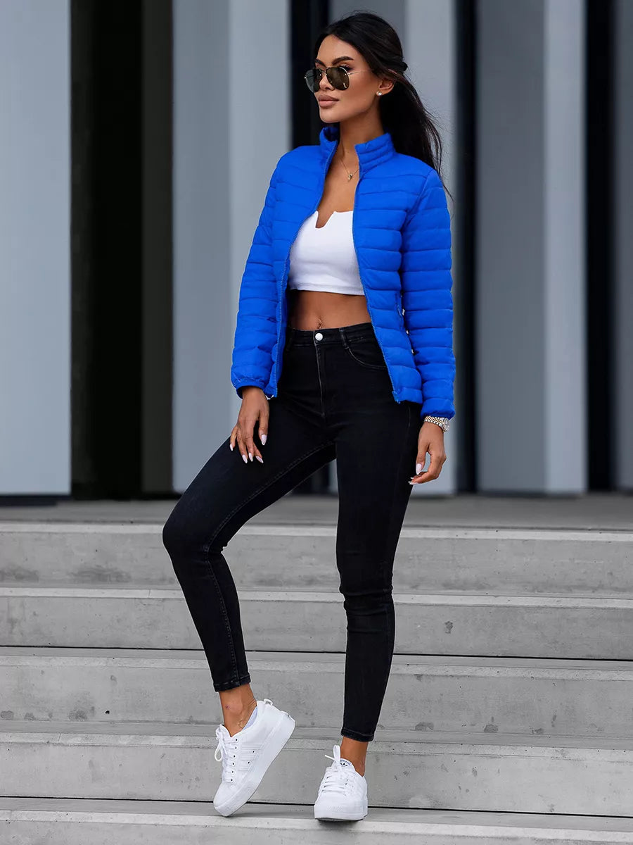 Bright blue women's spring jacket Doli