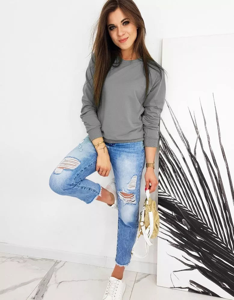 Women's gray sweater Spring