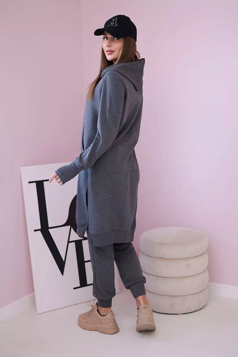 Women's grey Donni suit.
