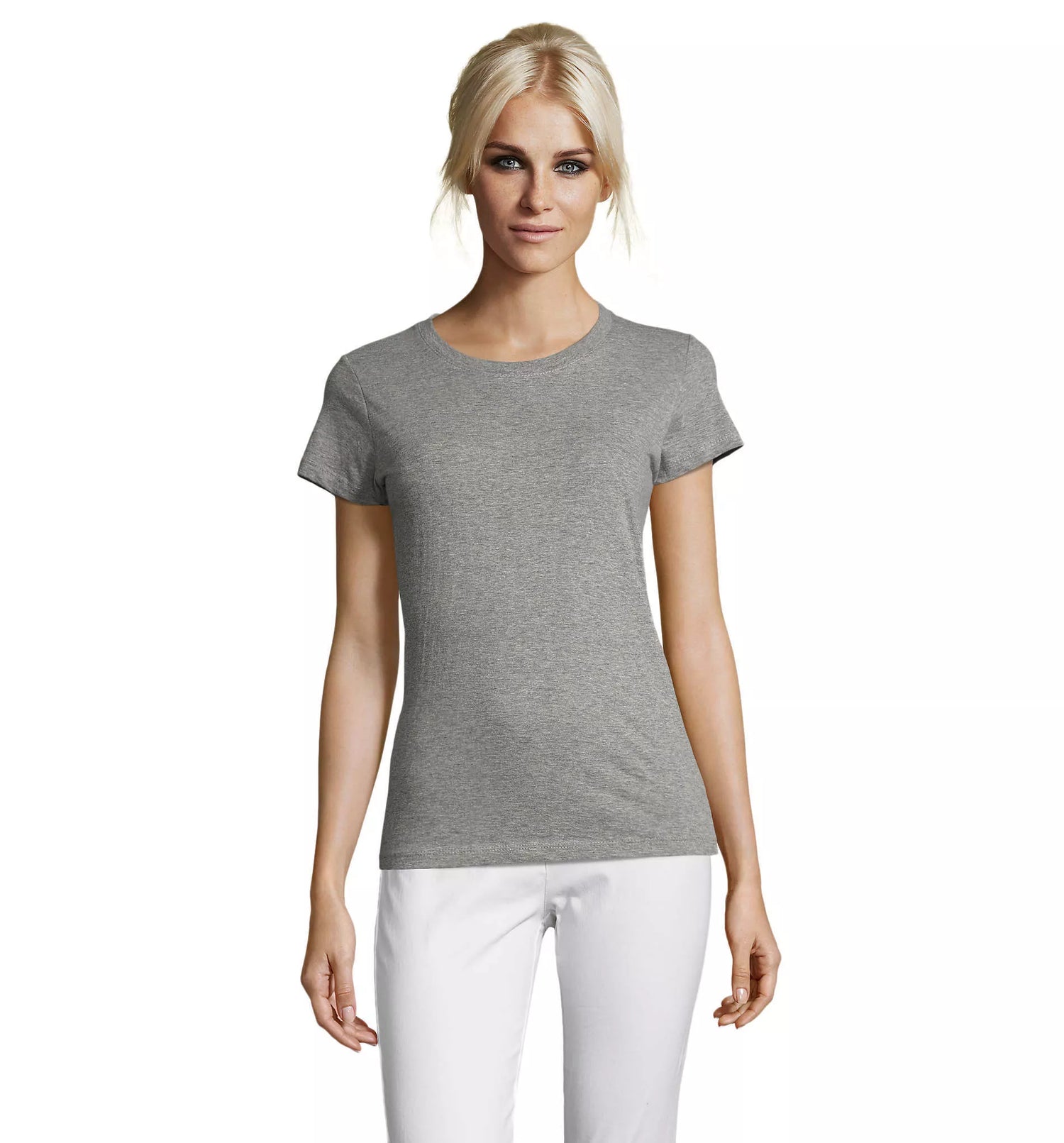 Women's grey melange T-shirt Regent Women
