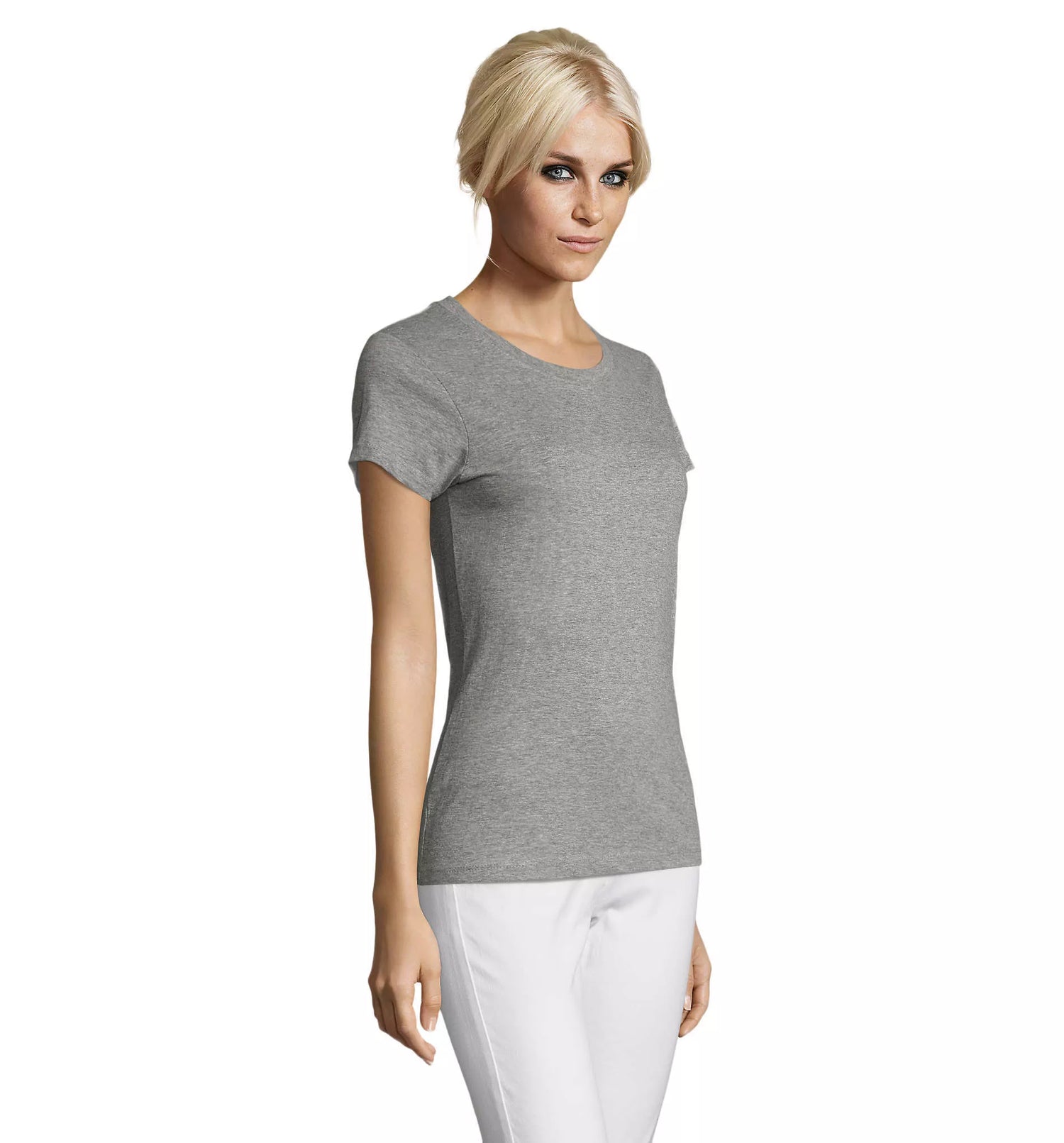 Women's grey melange T-shirt Regent Women