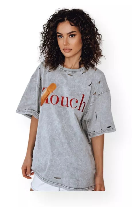 Women's gray T-shirt Ouch