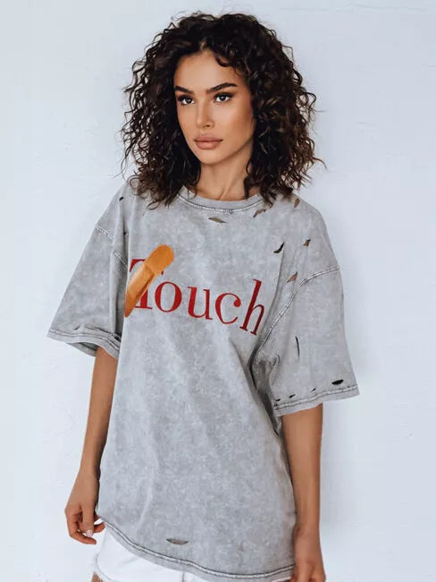 Women's gray T-shirt Ouch