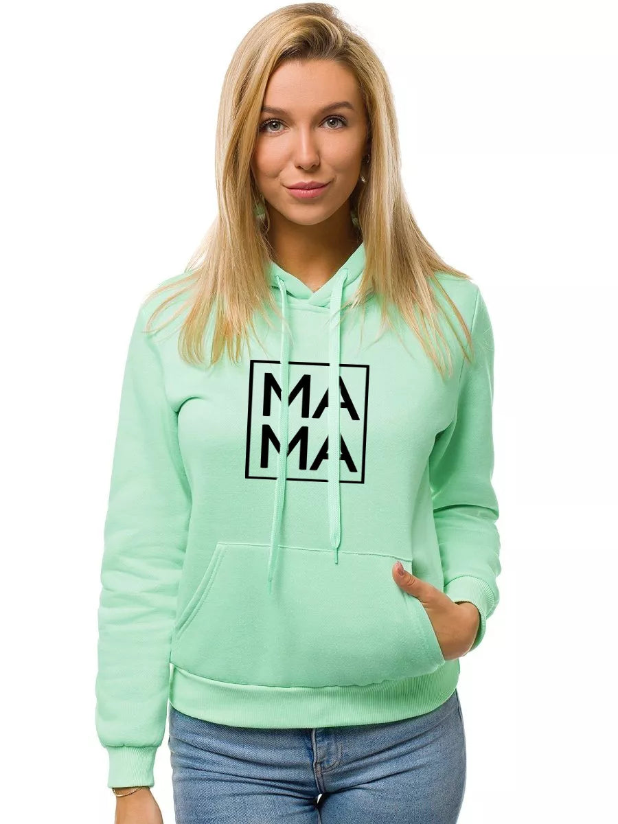 Women's mint sweater MAMA