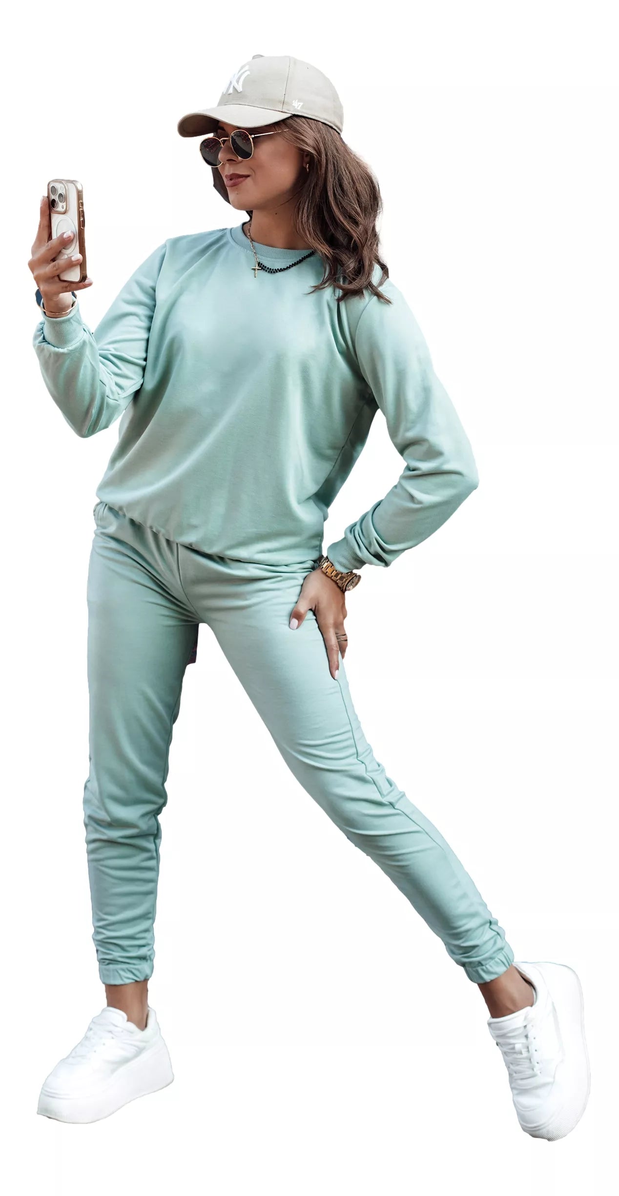 Women's mint-colored set Milin