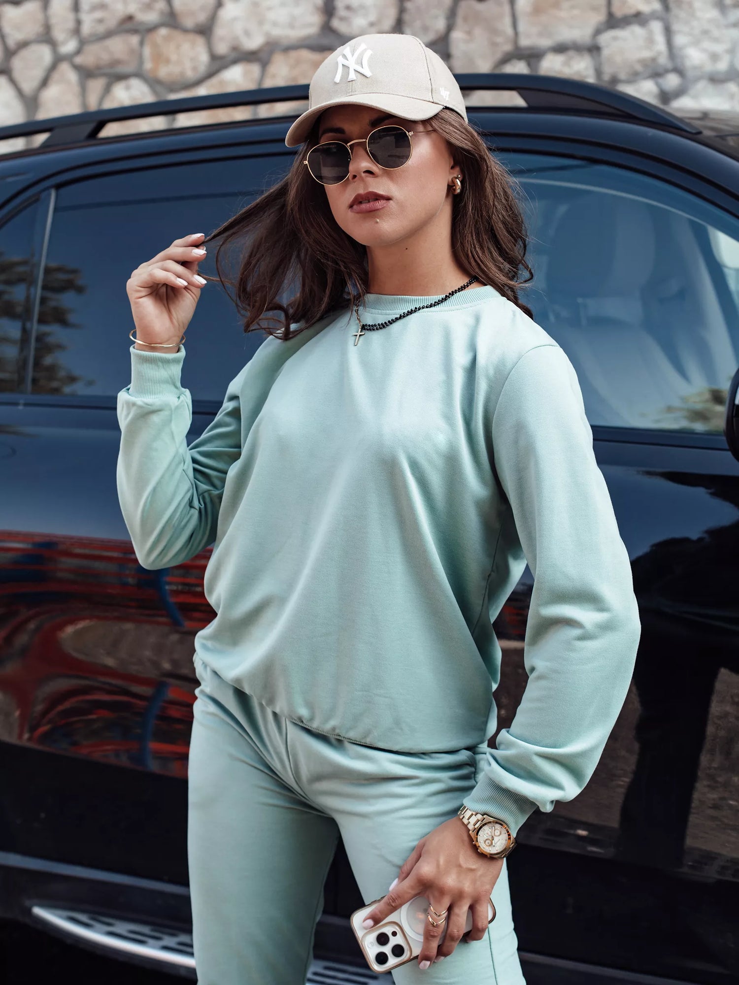 Women's mint-colored set Milin