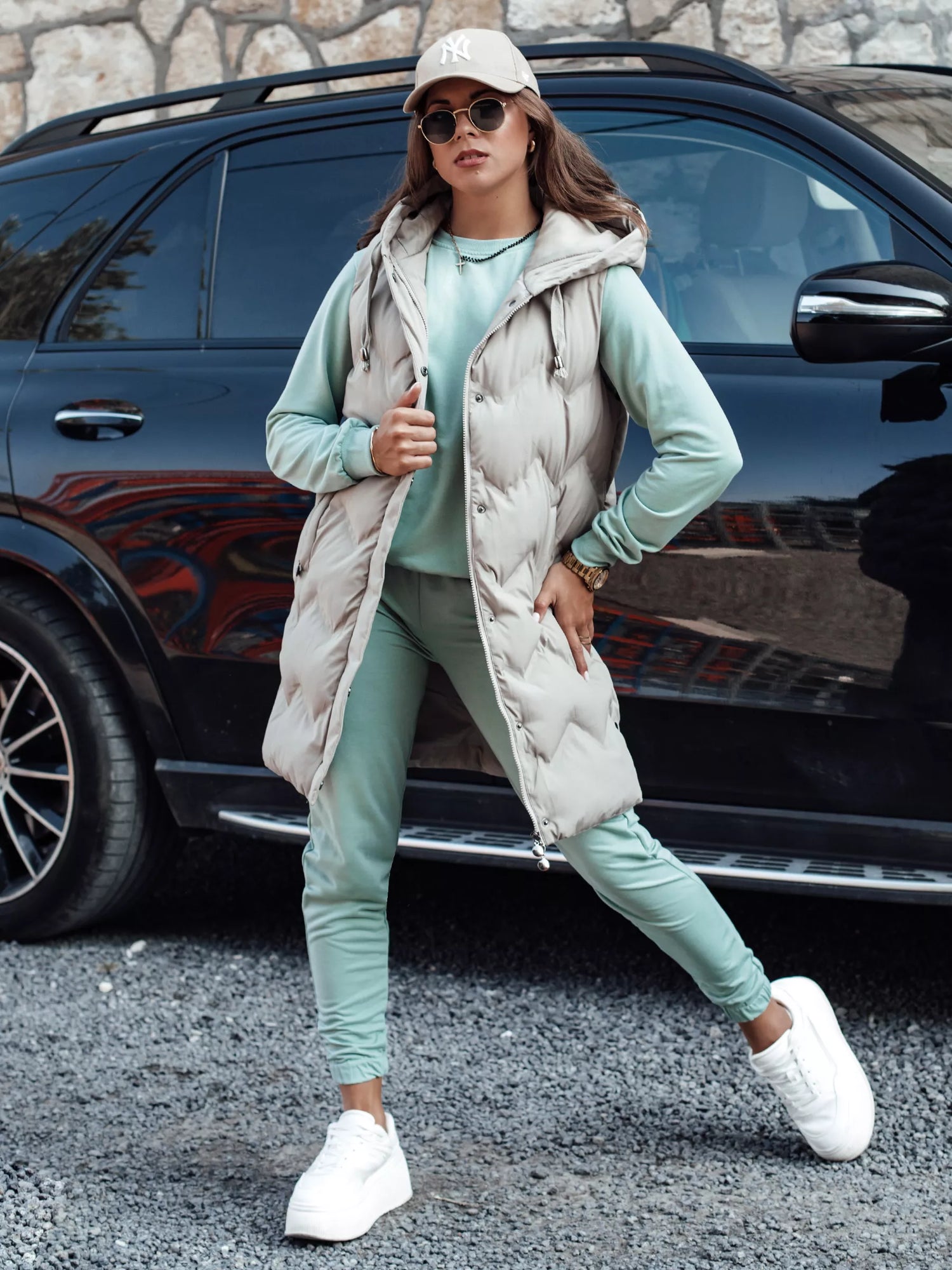 Women's mint-colored set Milin