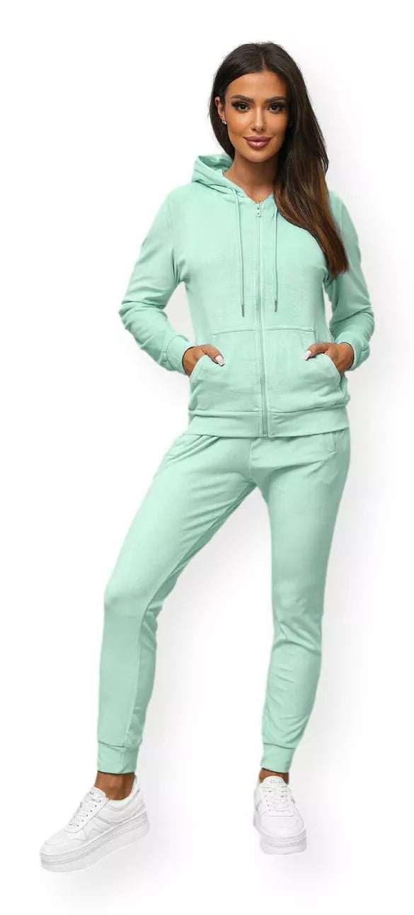 Women's mint-colored velour set Softi