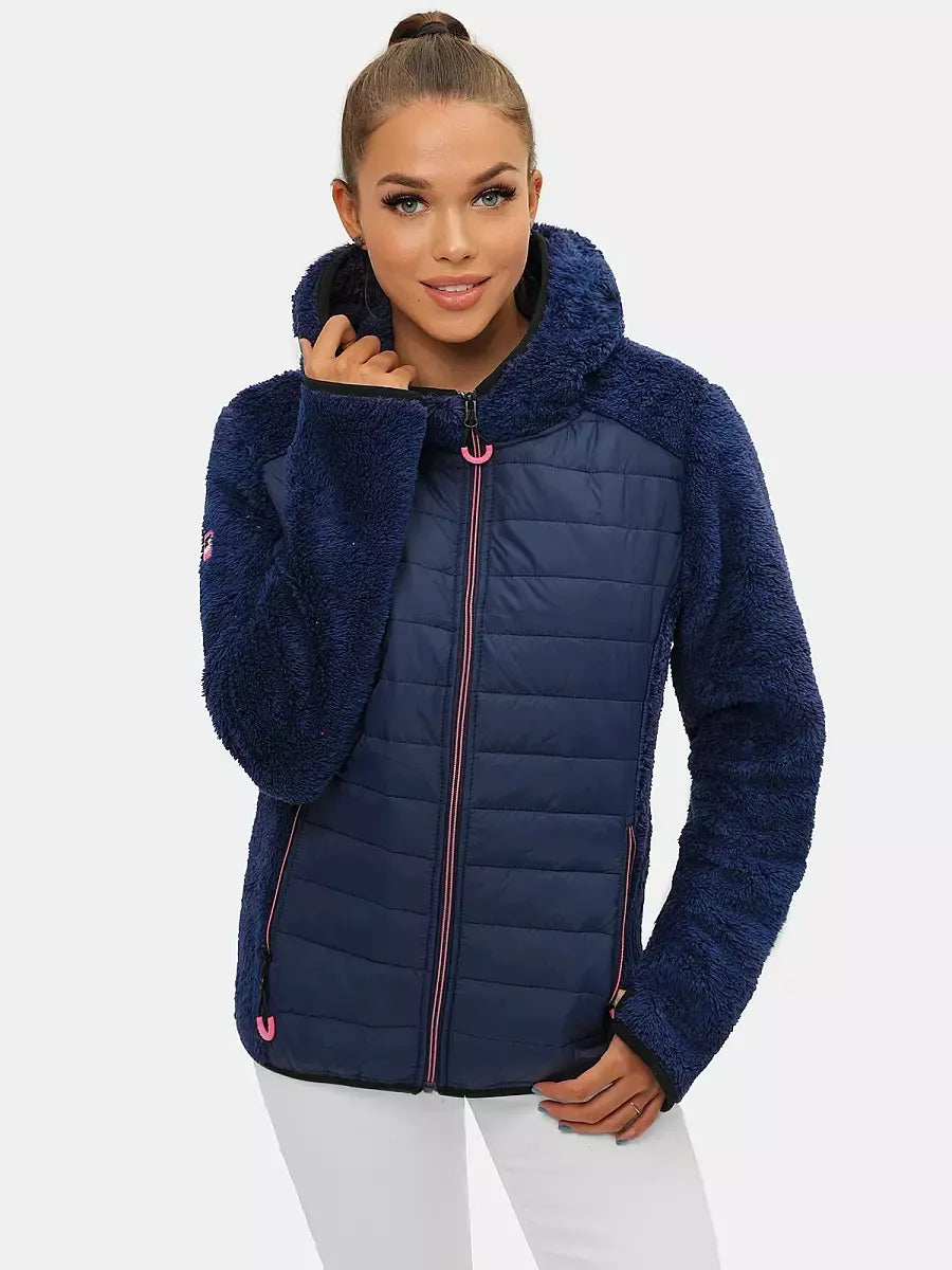 Women's thin dark blue down jacket Amor