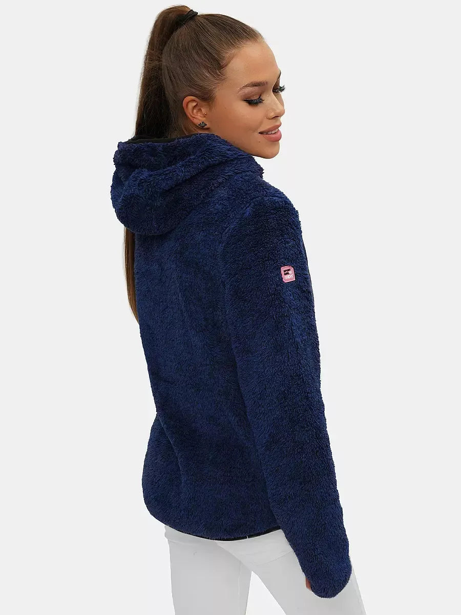 Women's thin dark blue down jacket Amor