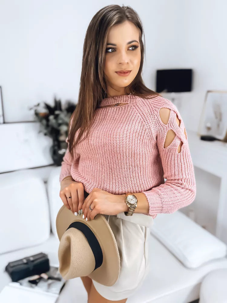 Women's pink sweater Liucin