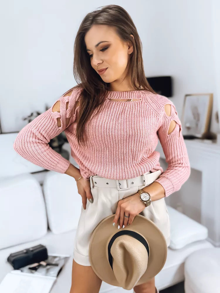 Women's pink sweater Liucin