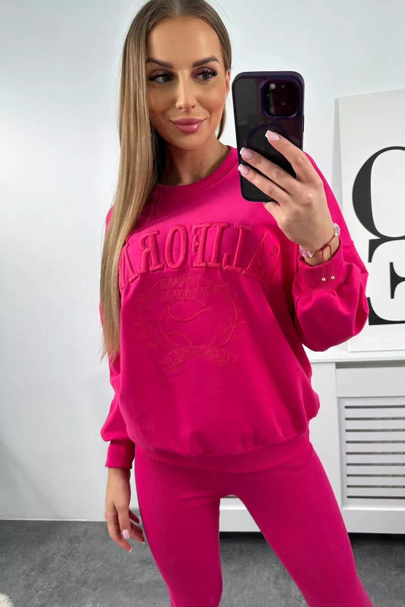 Women's pink California set.