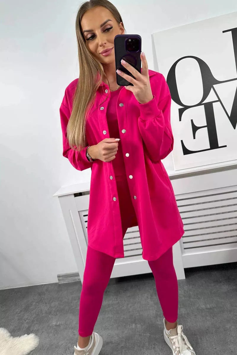 Women's pink Triple set